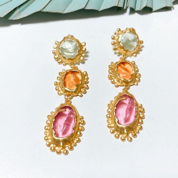 Crystal drop earrings S25 - Picture 1 of 3